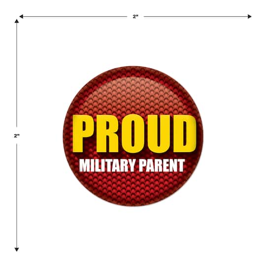 Beistle 2" Red & Yellow Proud Military Parent Buttons, 6ct.